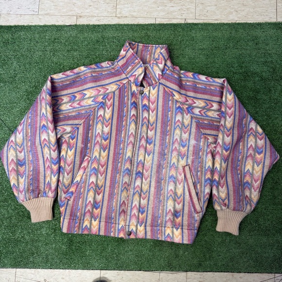 Walls Other - Vintage Walls Mountain Western Aztec Pattern Lined Bomber Jacket, Size Large